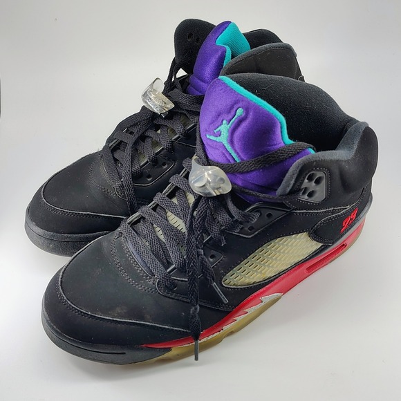 Air Jordan 5 Retro V \'Grape Ice\' Black Fire Red Purple Teal Men\'s Sneakers Shoes main image 5
